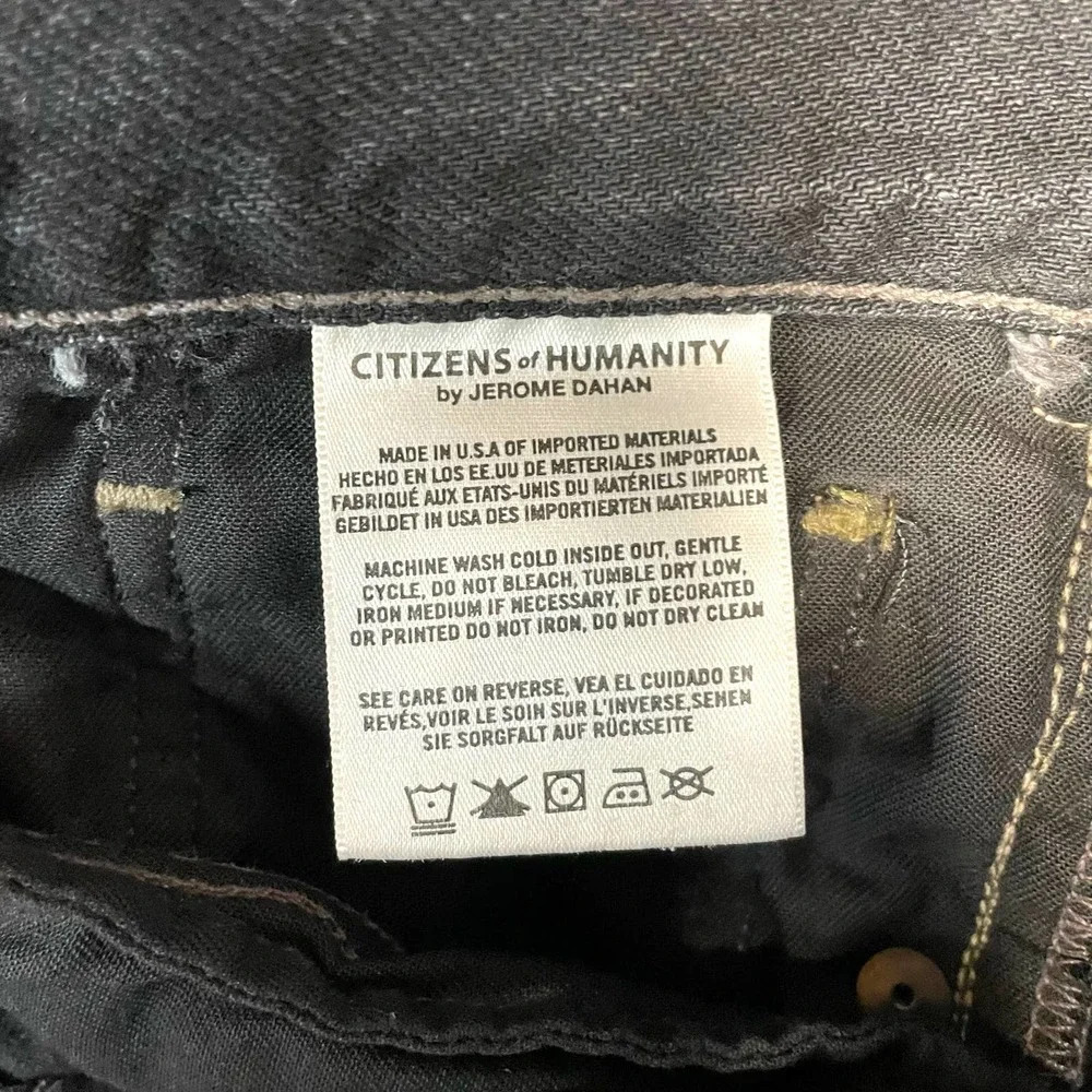 Citizens of Humanity Gia Jeans Studded Dark Tempest Black Denim Size 29 - Picture 11 of 12